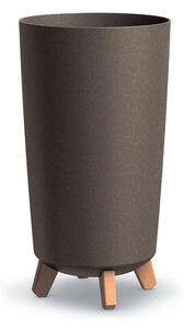 Prosperplast Vysoký kvetináč GRACIE TUBA SLIMECO kávový, variant 19,5 cm
