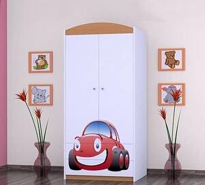 BDW Šatníková skriňa, 2 dvere, 2 zásuvky, šatníková skriňa, 180x90 cm, buk