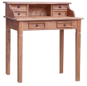 Maison Exclusive – písací stôl so zásuvkami 90 x 50 x 101 cm z masívneho starého dreva