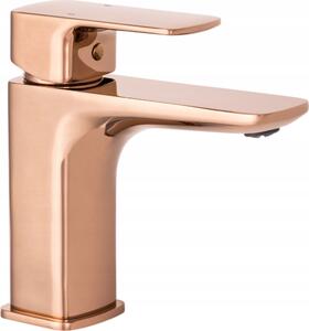 Cubic Gold Rosegold Štvorcová umývadlová batéria