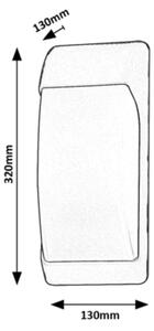 Rabalux 7796 - Vonkajšie nástenné svietidlo OPOLE 1xE27/12W/230V IP65