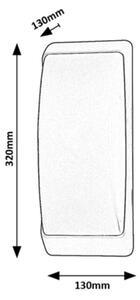 Rabalux 7797 - Vonkajšie nástenné svietidlo OPOLE 1xE27/12W/230V IP65