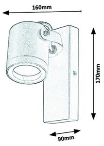 Rabalux - Vonkajšie nástenné bodové svietidlo 1xGU10/35W/230V IP44