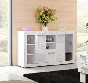 Meblocross Komoda Viki VIK-01 - biela / biely lesk