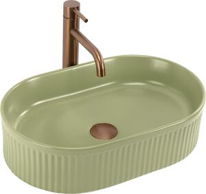 Umyvadlo Na Dosku REA Vanda Pistachio Matt Green 49X31X13Cm
