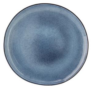 Modrý servírovací tanier s glazúrou
