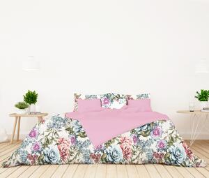Ervi bavlnené obliečky DUO - Kvetinová záhrada 2/ružové