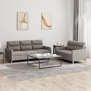 Maison Exclusive – 2-dielna sedacia súprava s vankúmi, látka v odtieni taupe