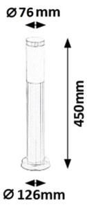 Rabalux 8263 - Vonkajšia lampa INOX TORCH 1xE27/25W IP44