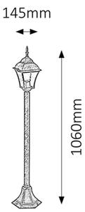 Rabalux 8400 - Vonkajšia lampa TOSCANA 1xE27/60W/230V