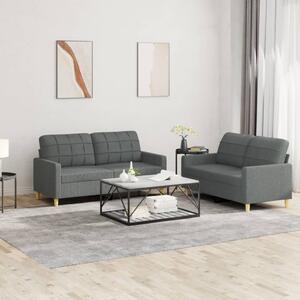 Maison Exclusive – 2-dielna sedacia súprava s vankúmi, tmavosivá látka