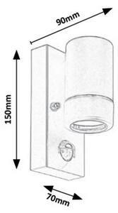 Rabalux 8834 - Vonkajšie nástenné svietidlo so senzorom MEDINA 1xGU10/10W/230V