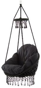 Vivere Macrame kreslo s rámom Eclipse - Tmavomodré závesné kreslo