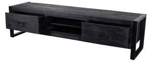 TV skrinka z mangového dreva Stockton Black 160 cm Mahom
