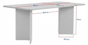 Jedálenský stôl NEL 180x90 cm béžový