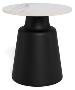 Actona Konferenční stolek Santorini 45 cm černý/mramorově bílý