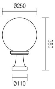 Redo 9775 - Vonkajšia lampa SFERA 1xE27/42W/230V IP44 25x38cm biela