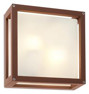 Redo 9893 - Vonkajšie nástenné svietidlo BRICK 2xE27/42W/230V IP54 hnedá