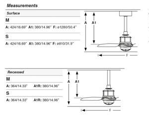 FARO 33425WT1N - LED stmievateľný ventilátor JUST FAN S 16W/230V, priemer 81 cm, hnedá/čierna WT + DO