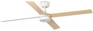 FARO 34355WT1S - LED stmievateľný ventilátor RUDDER L 18W/230V CCT, priemer 132 cm, béžová/biela WT + diaľkové ovládanie
