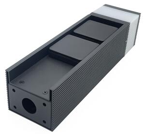 Vonkajšia lampa VESPER s 2 zásuvkami, 1xG9/5W/230V, IP44, 30 cm, čierna