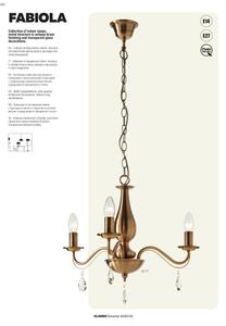 Redo 02-710 - Nástenná lampa FABIOLA 2xE14/28W/230V