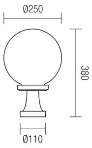 Redo 9774 - Vonkajšia lampa SFERA 1xE27/42W/230V IP44 25x38 cm hnedá