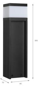 Vonkajšia lampa VESPER 1xG9/5W/230V IP54 30 cm čierna