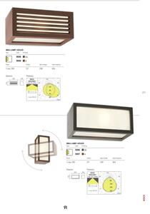 Redo 9899 - Vonkajšie nástenné svietidlo BRICK 1xE27/23W/230V IP54 hnedá
