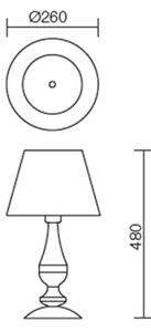 Redo 02-713 - Stolná lampa FABIOLA 1xE27/28W/230V