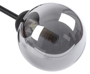 Prisadený luster OBSIDIAN 6xG9/10W/230V čierna/dymová sivá