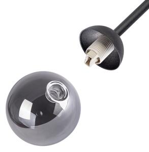 Prisadený luster OBSIDIAN 6xG9/10W/230V čierna/dymová sivá