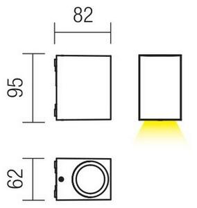 Redo 9907 - LED Vonkajšie nástenné svietidlo BEAM LED/5W/230V IP54