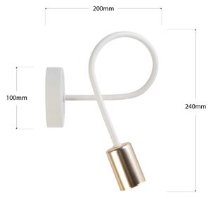Nástenná lampička OXFORD 1xE27/15W/230V mosadz/biela
