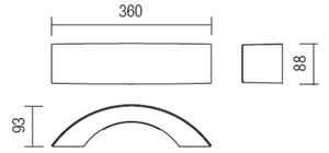 Redo 9903 - LED Vonkajšie nástenné svietidlo ECLIPSE 3xLED/3W/230V IP54