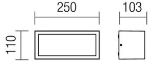 Redo 9899 - Vonkajšie nástenné svietidlo BRICK 1xE27/23W/230V IP54 hnedá