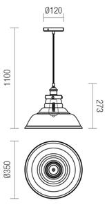 Redo 01-1003 - Luster na lanku SAVILLE 1xE27/42W/230V