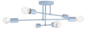 Prisadený luster CAMBRIDGE 6xE27/15W/230V modrý