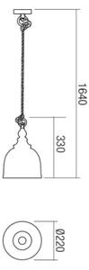 Redo 01-1399 - Luster na lanku KASHI 1xE27/42W/230V