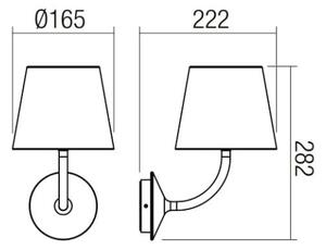 Redo 9125 - LED Vonkajšia nástenná lampa GIORGIO LED/7W/230V IP65 čierna