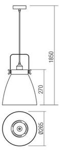 Redo 01-1311 - Luster na lanku ARNE 1xE27/42W/230V biela