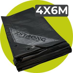 Xstrong Home 90 plachta 4x6 ierna Vodotesná Super silná s okami