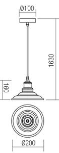 Redo 01-1293 - Luster na lanku SPINNER 1xE27/42W/230V