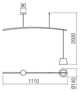 Redo 01-1497 - LED Luster na lanku LOLLI LED/6W/230V biela