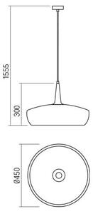 Redo 01-1615 - Luster na lanku AGADIR 1xE27/42W/230V