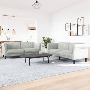 Maison Exclusive – 2-dielna sedacia súprava, svetlosivá, zamatová
