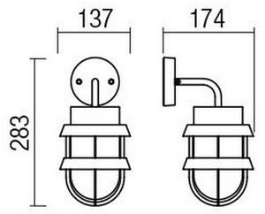 Redo 9498 - Vonkajšia nástenná lampa CLAUT 1xE27/42W/230V IP44 antracit