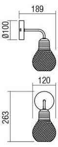 Redo 01-1575 - Nástenné svietidlo EDISON 1xE27/42W/230V