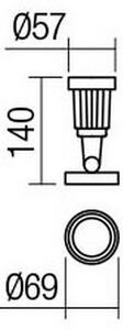 Redo 9997 - LED Vonkajšia lampa TIM LED/5W/230V IP65