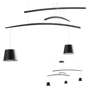 Redo 01-1525 - LED Luster na lanku LOLLI 3xLED/6W/230V čierna